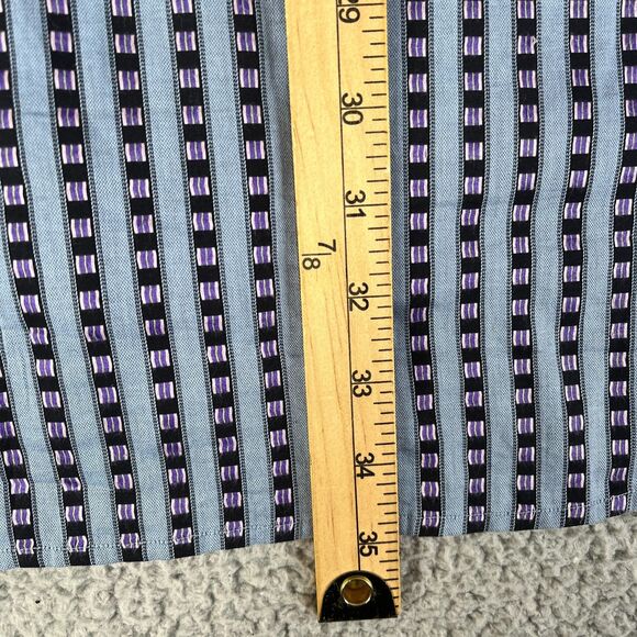 Robert Graham Shirt Mens 3XL Purple Blue Pink Long Sleeve Flip Cuff Button - Picture 9 of 13